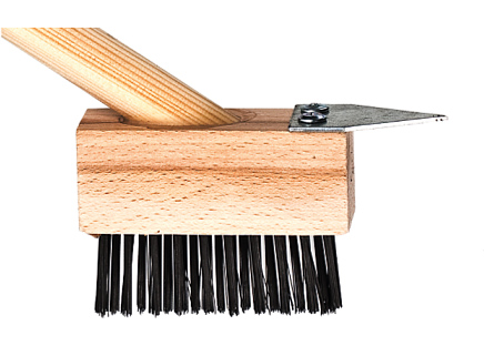 Арт. 895 - Проволочная щетка для очистки дорожного покрытия + деревянная палочка